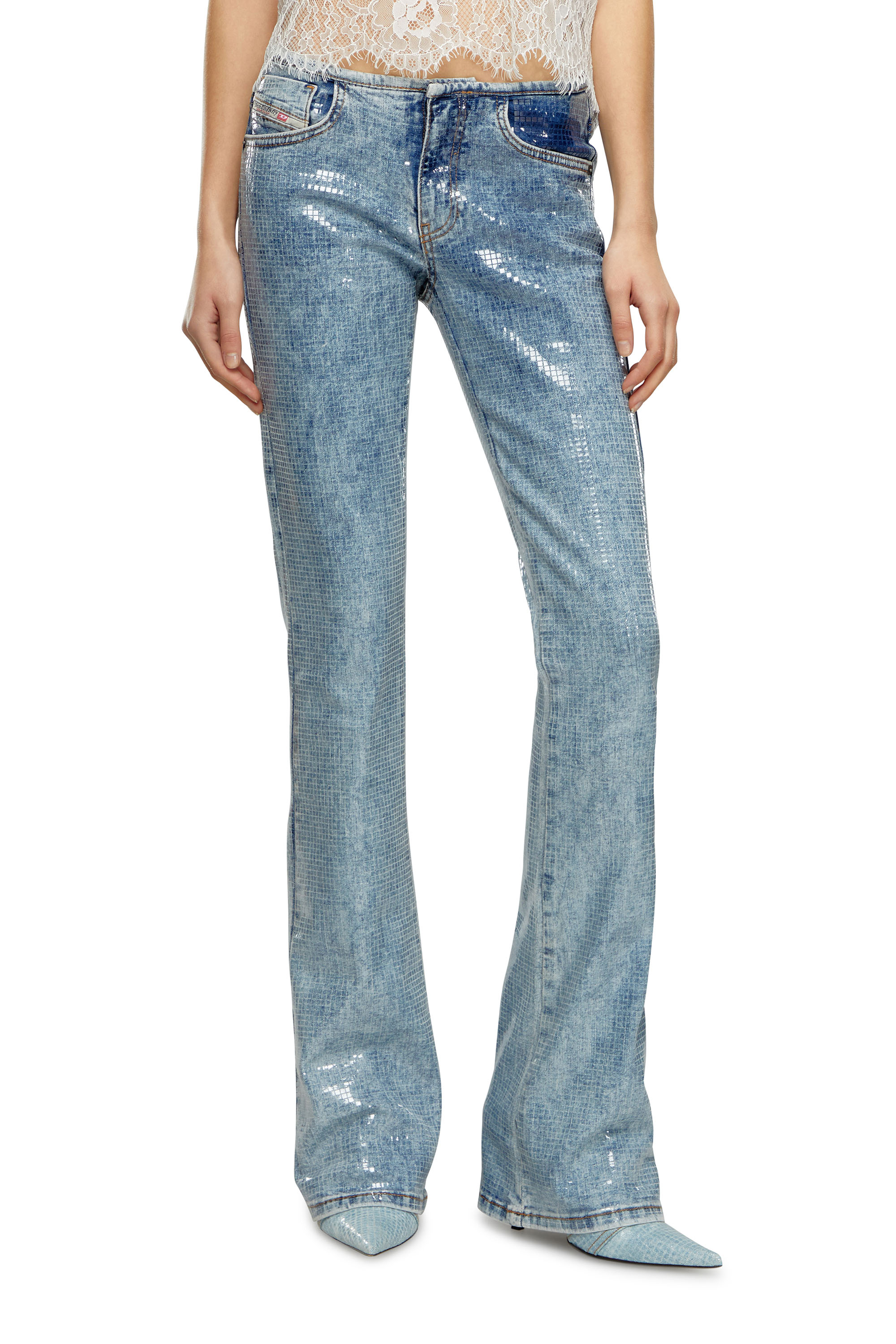 Diesel - Bootcut and Flare Jeans D-Shark 0PGAA, Light Blue - Image 2