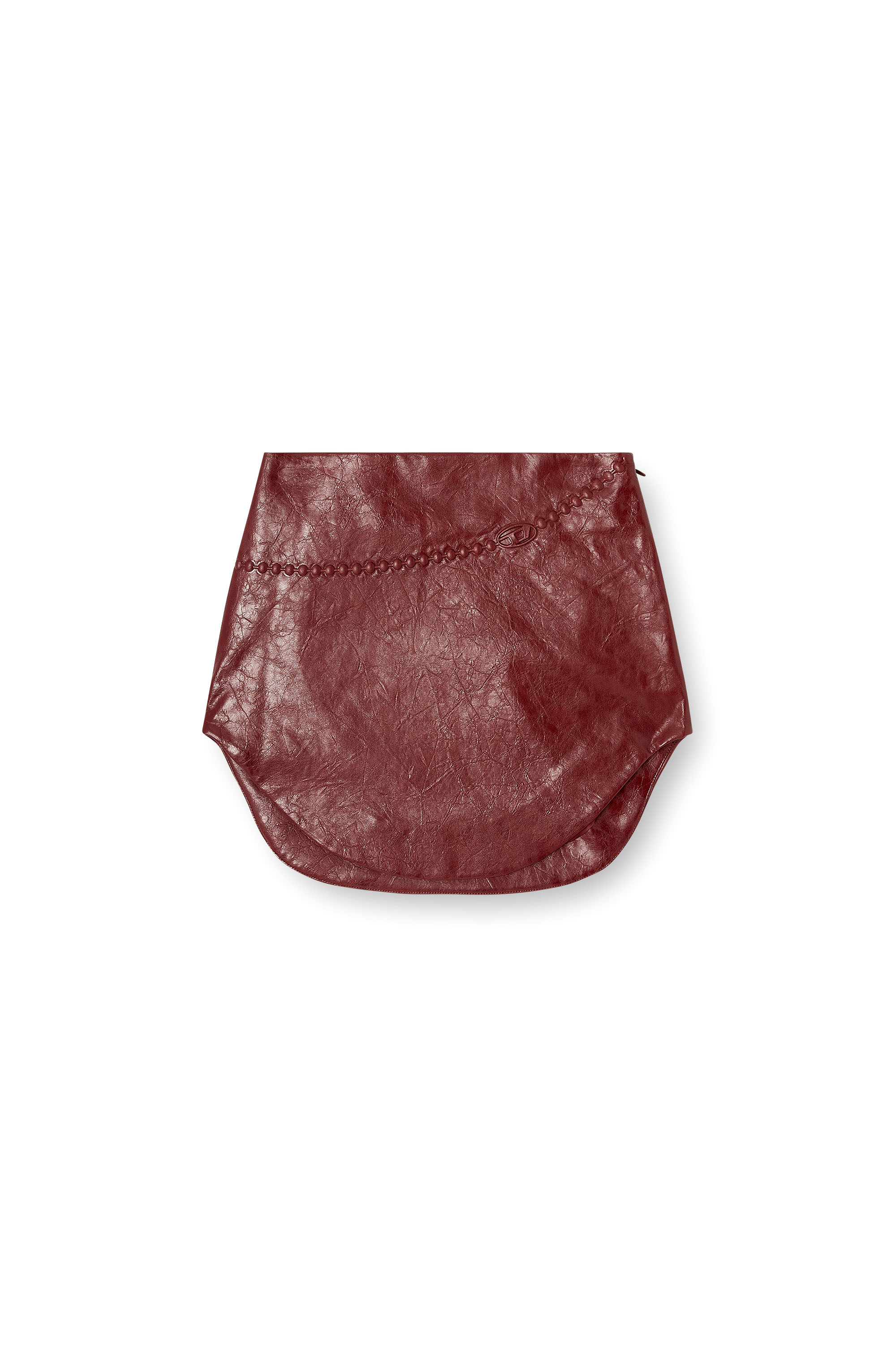 Diesel - O-HARA, Woman's Coated miniskirt with embossed motif in null - 3