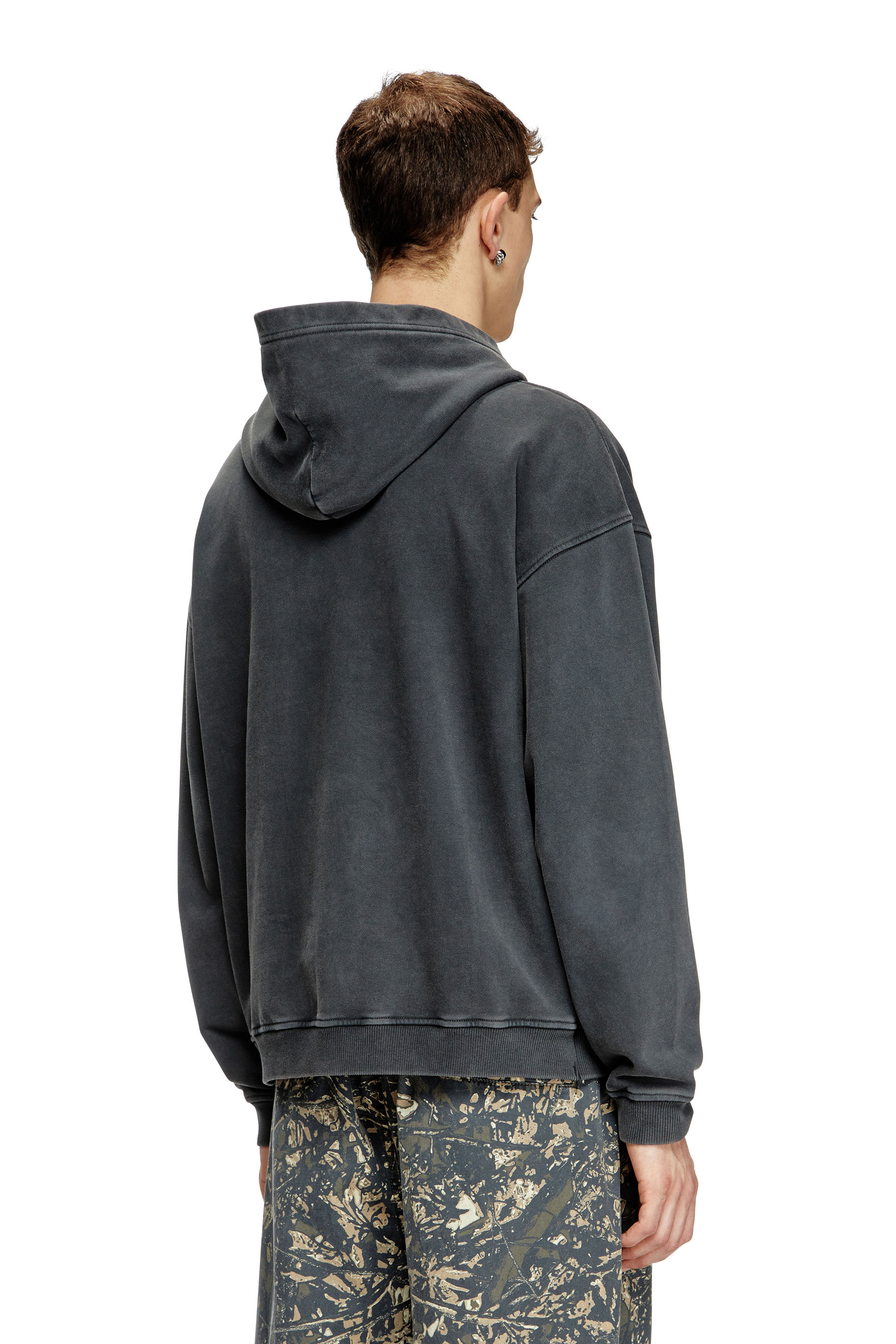 Diesel - S-BOXT-HOOD-R10, Man's Hoodie with flocked Oval D logo in Black - 4