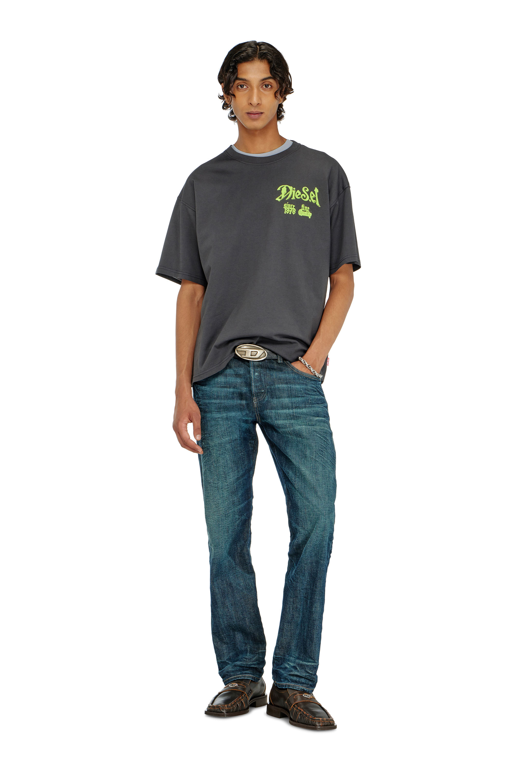 Diesel - T-BOXT-AA2, Man's Cotton T-shirt with flock graphic in null - 1