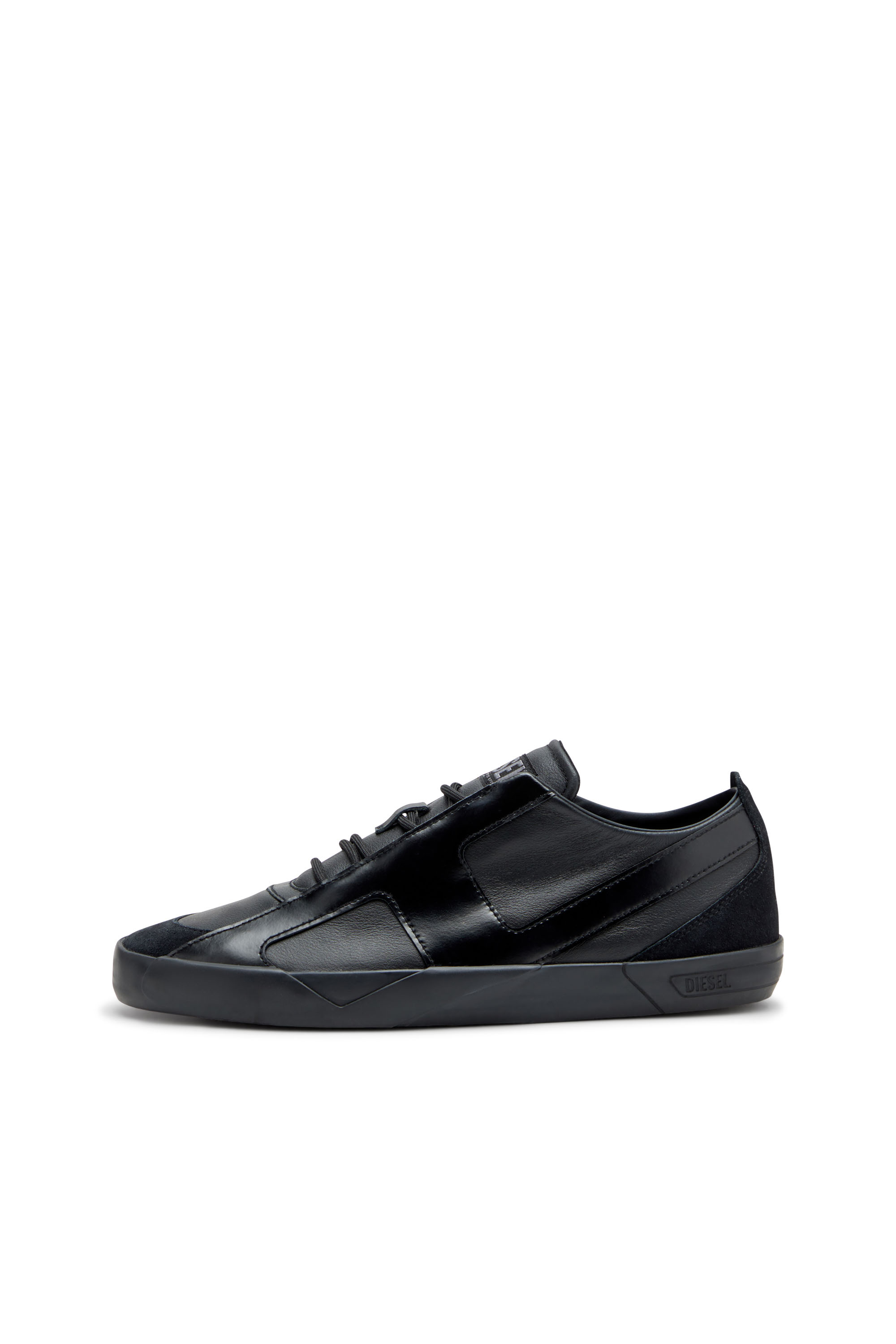 S-SLANTE-D LOW, Black Diesel - S-SLANTE-D LOW, Man's S-Slante-D-Sneakers in suede and leather with D logo in Black - 8