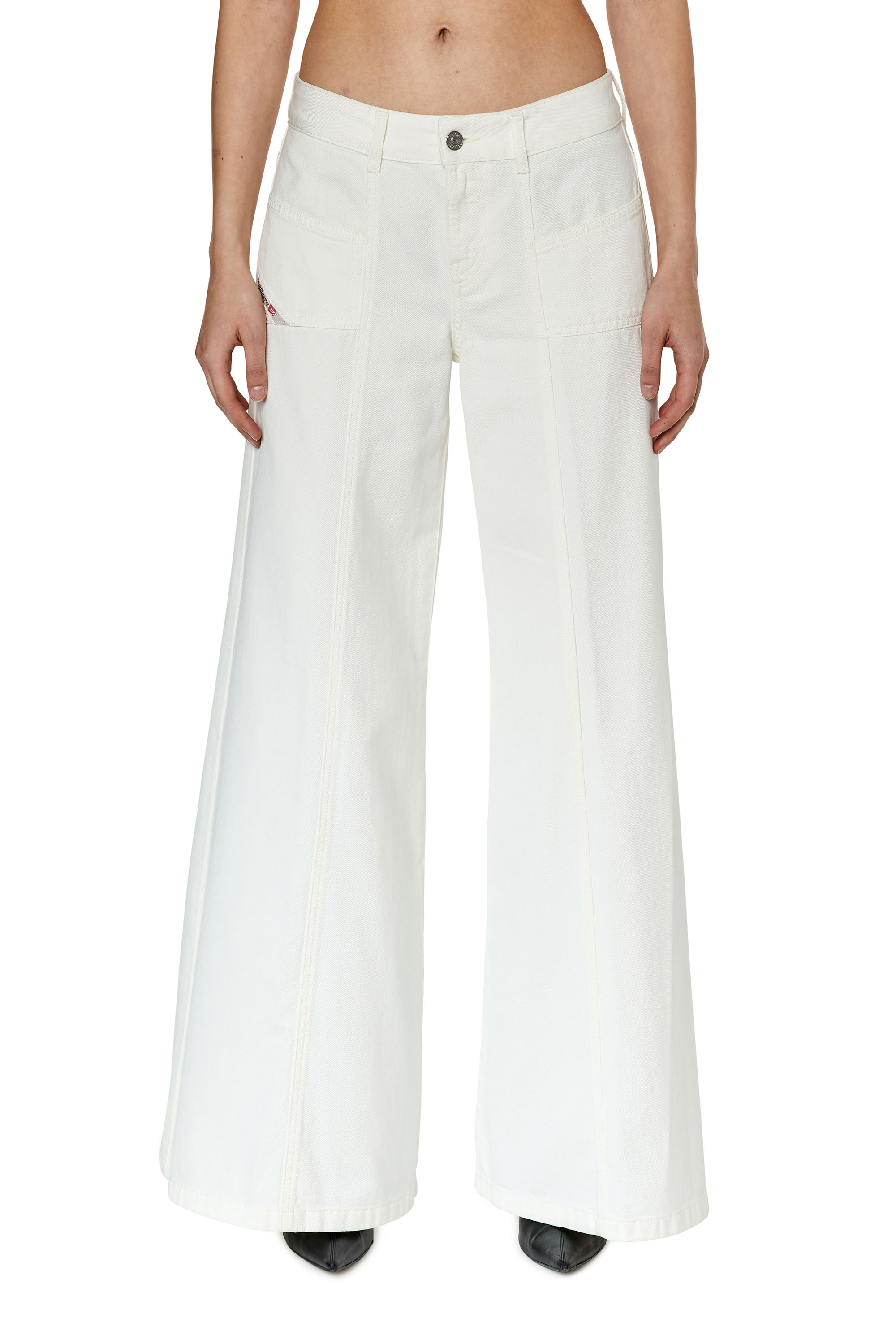 Diesel - Bootcut and Flare Jeans D-Akii 068JQ, White - Image 1