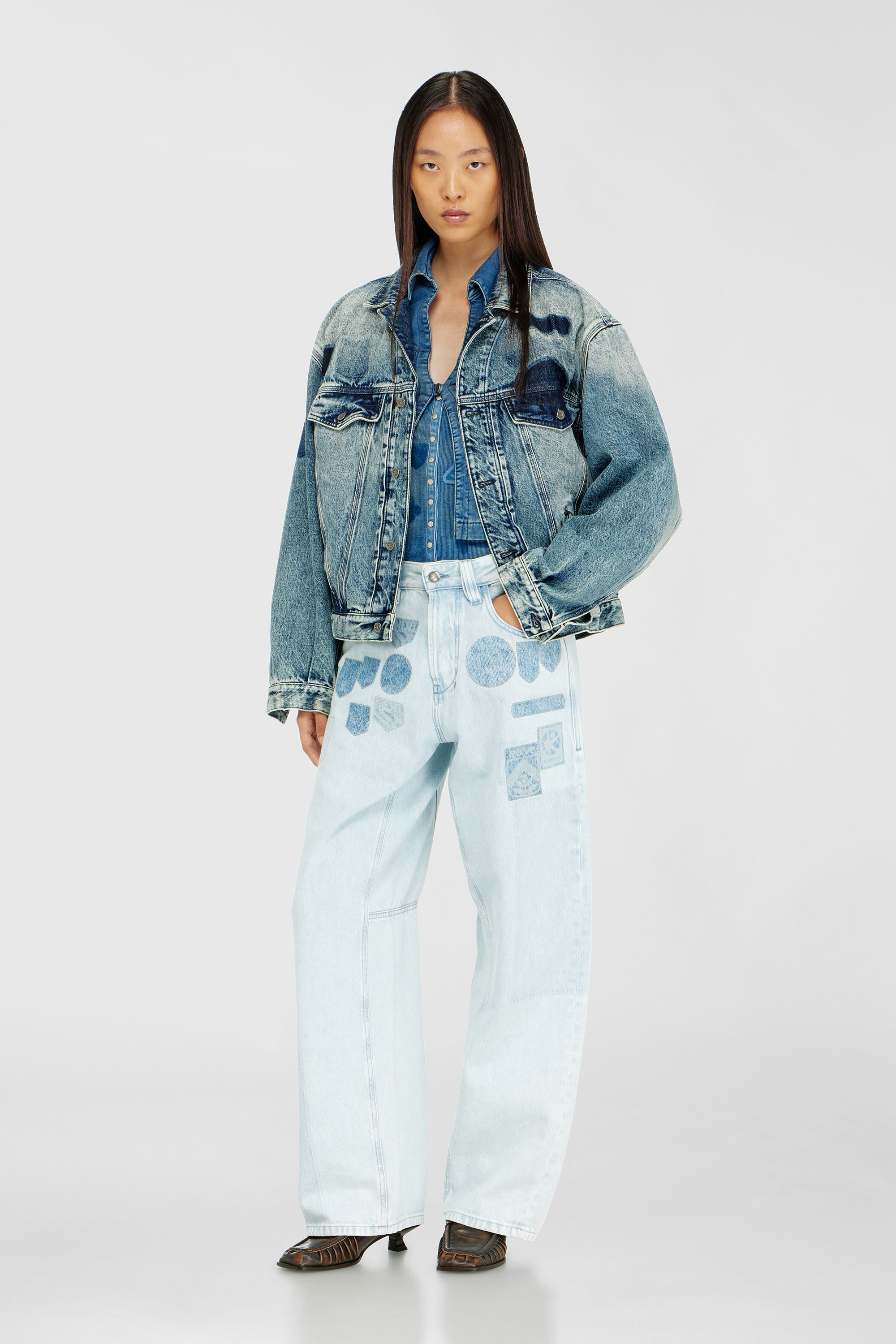Diesel - Unisex's Relaxed Jeans 1997 D-Enim-M 0IFBQ, Light Blue - 1