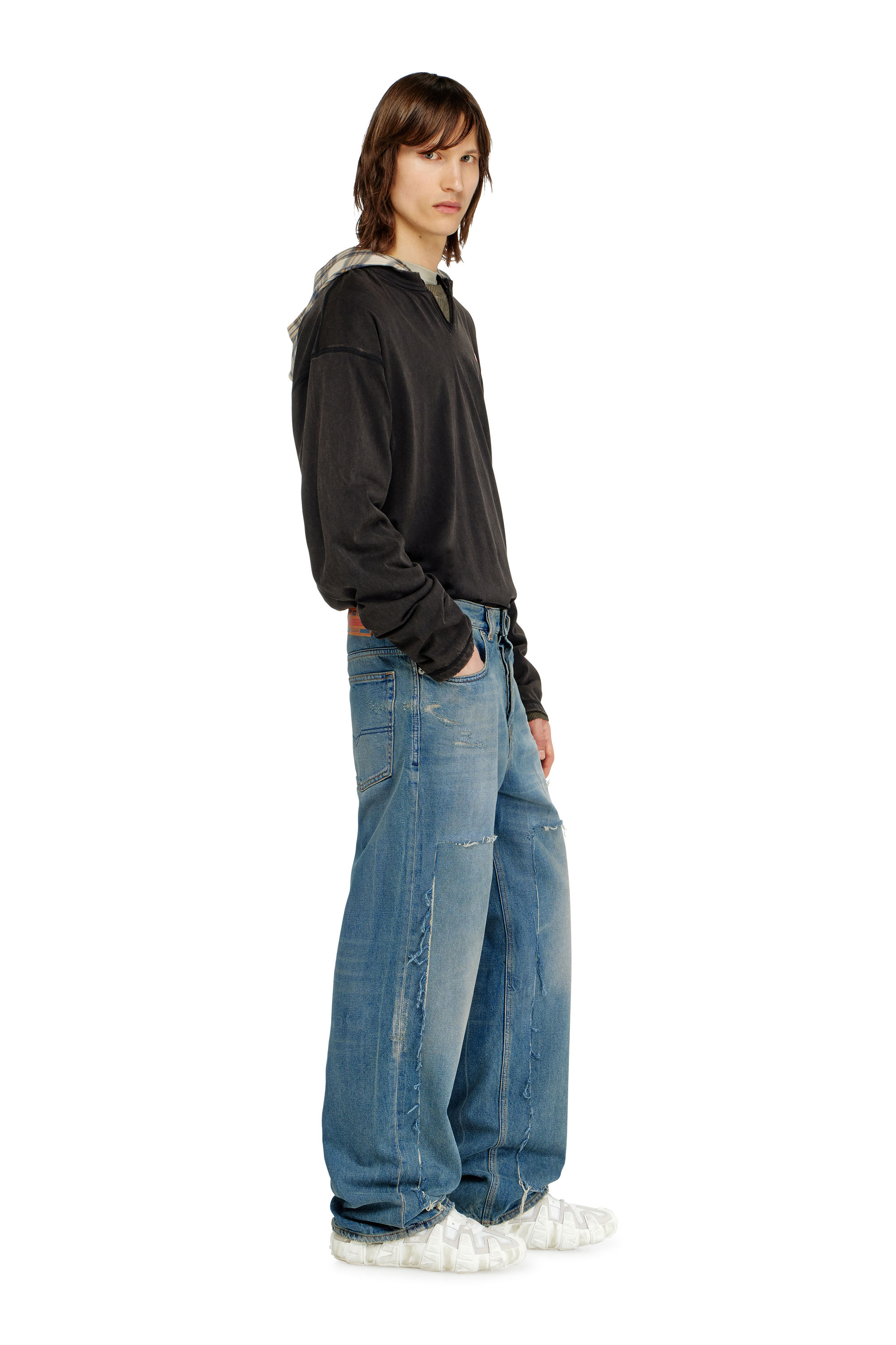 Diesel - Man's Relaxed Jeans 2001 D-Macro 09N27, Medium blue - 4