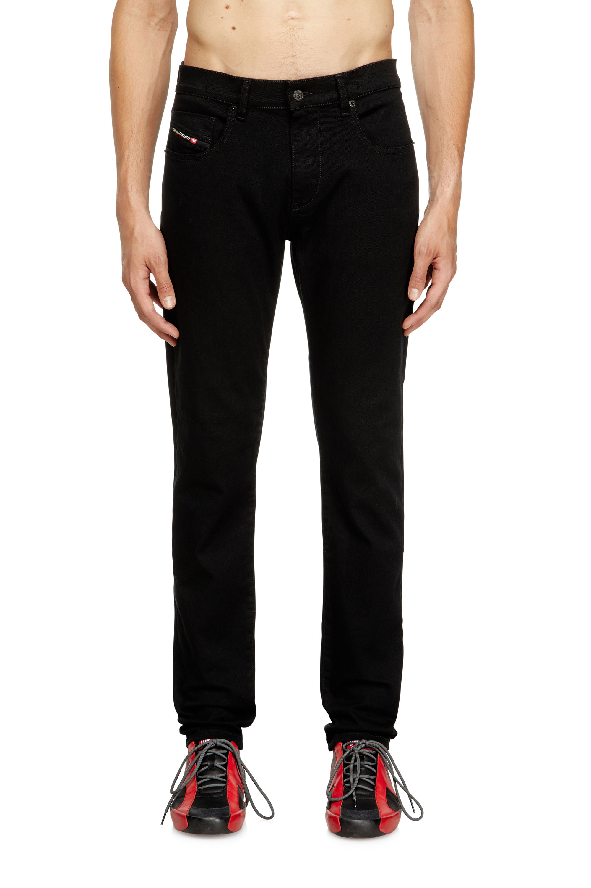 Diesel - Man's Slim Jeans 2019 D-Strukt 069YP, Black/Dark grey - 2