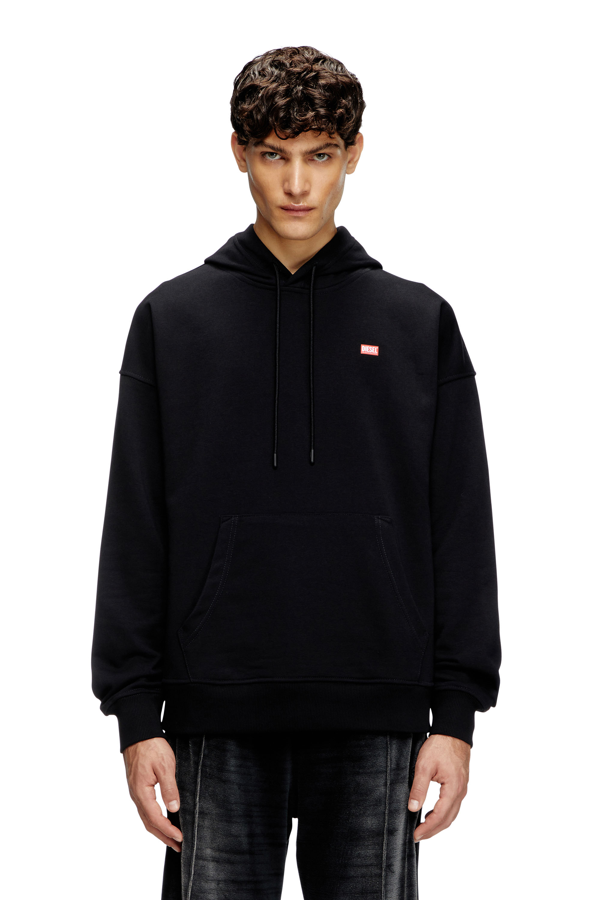 Diesel - S-ROB-HOOD-R1, Man's Hoodie with small logo in Black - 3