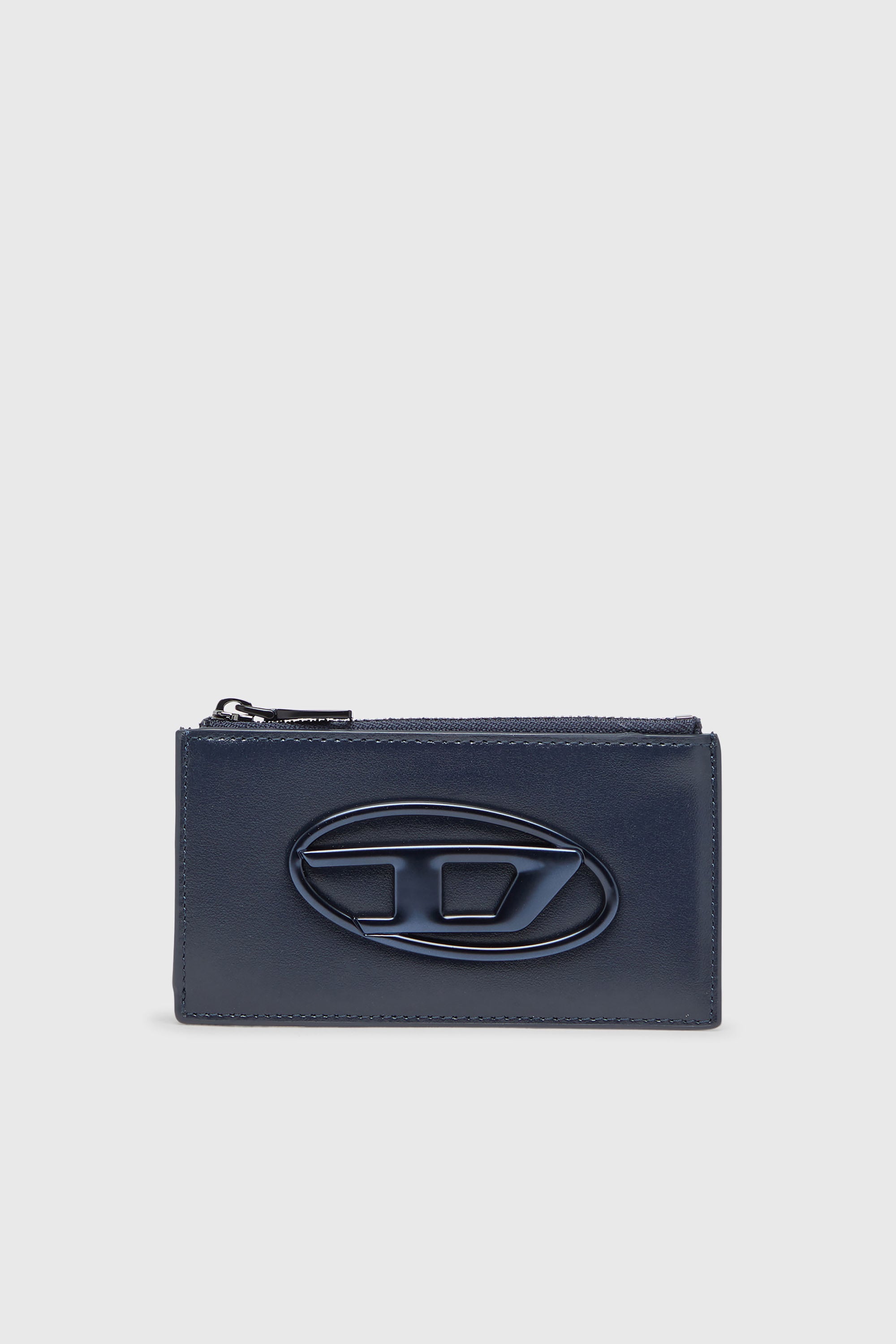 Diesel - HOLI-D CARD HOLDER III, Man's Leather card holder in Blue - 1