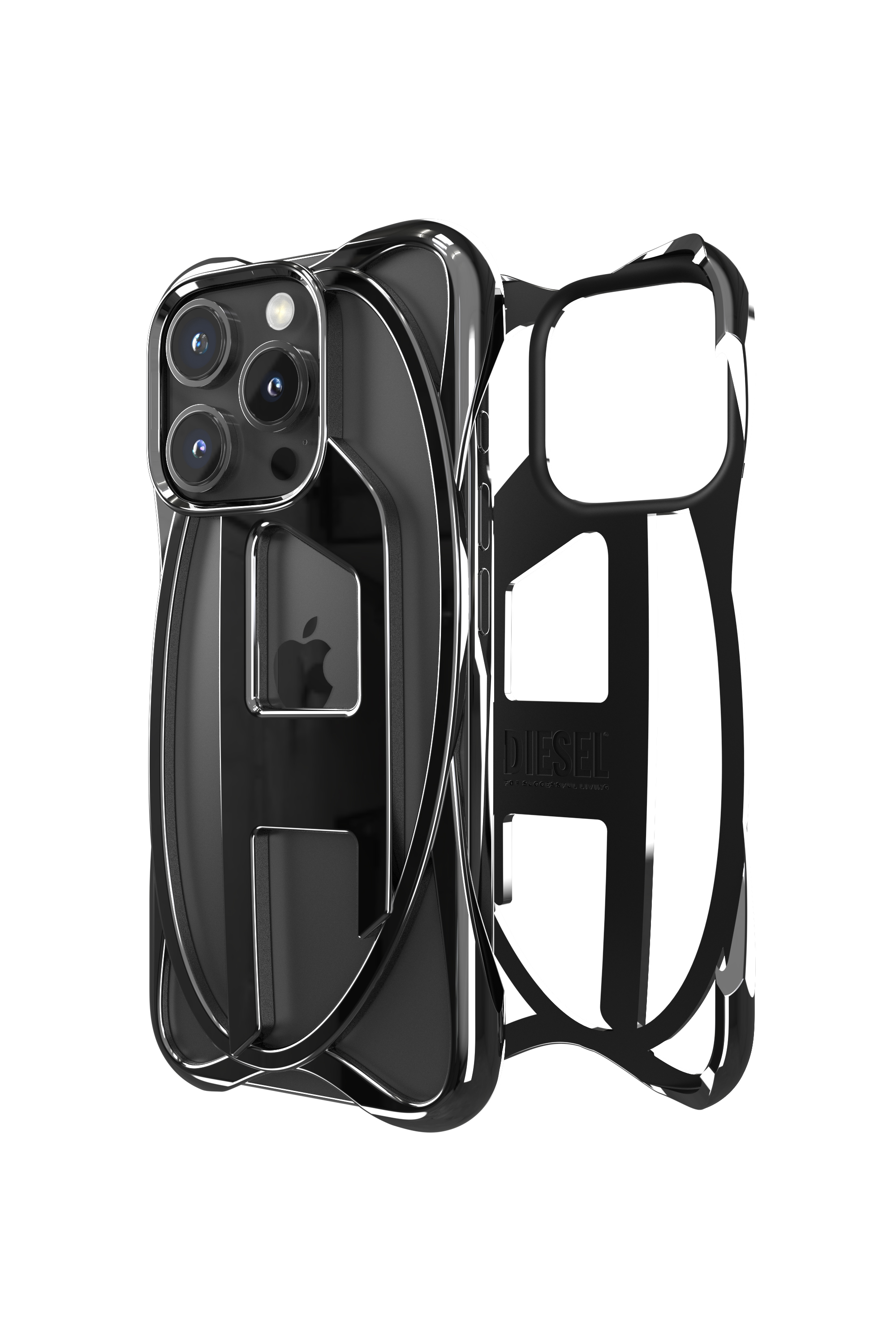 Diesel - 60268 CAGED D CASE, Unisex's Caged D Case iPhone 16 Pro in Black - 1