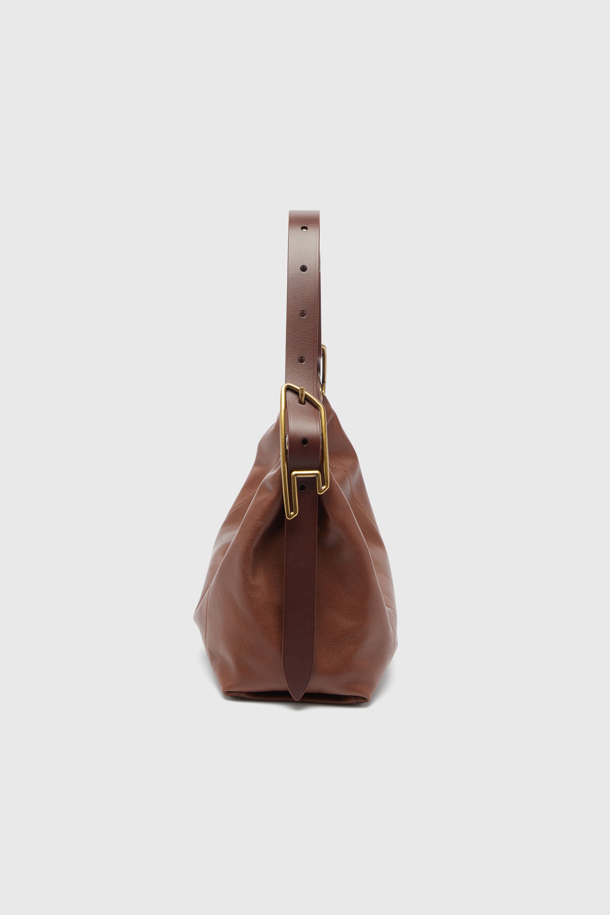 Diesel - D-LINE HOBO S, Woman's D-Line-Shoulder bag in leather in Dark Brown - 2