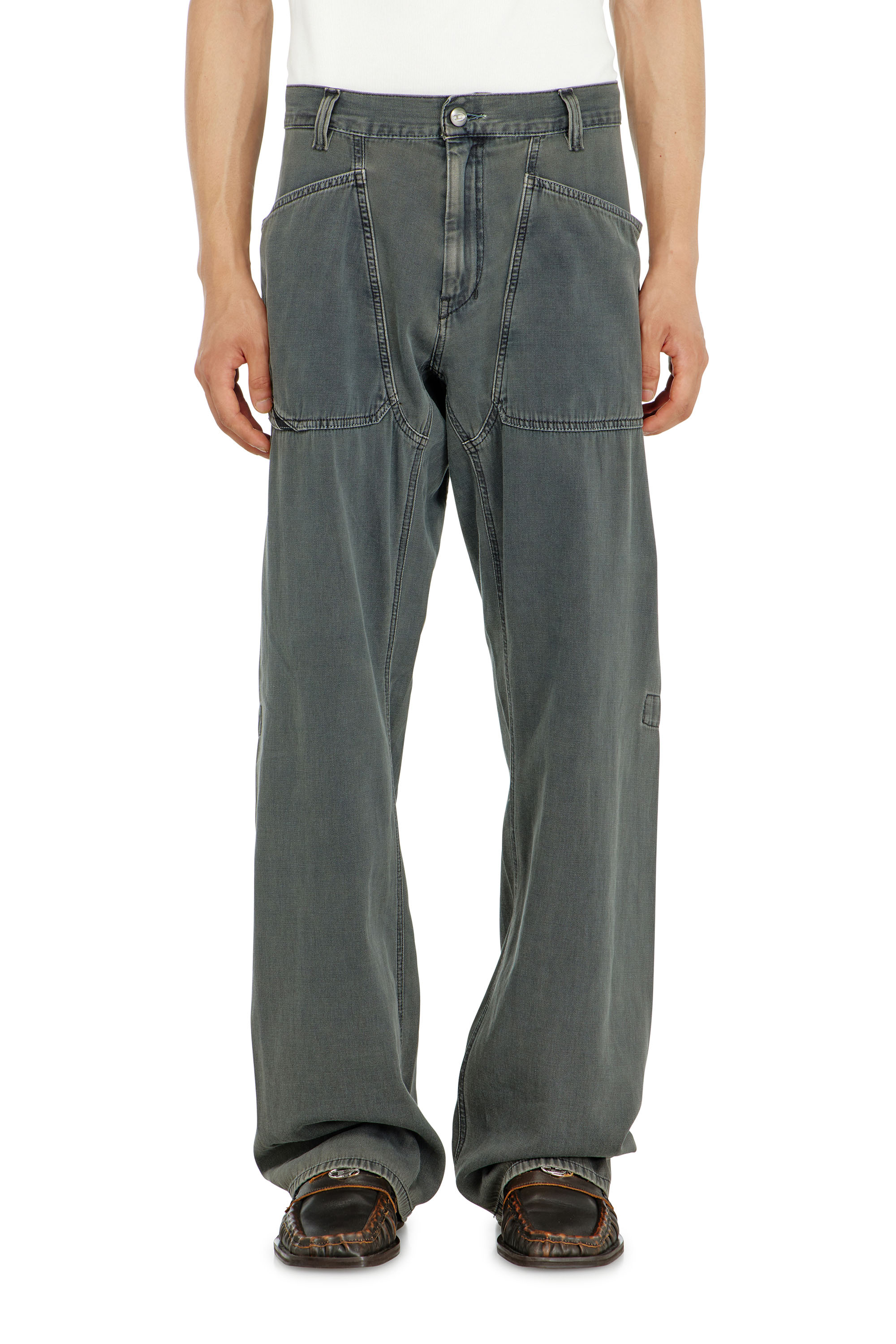 Diesel - Man's Relaxed Jeans D-Zeta 068WR, Grey - 2