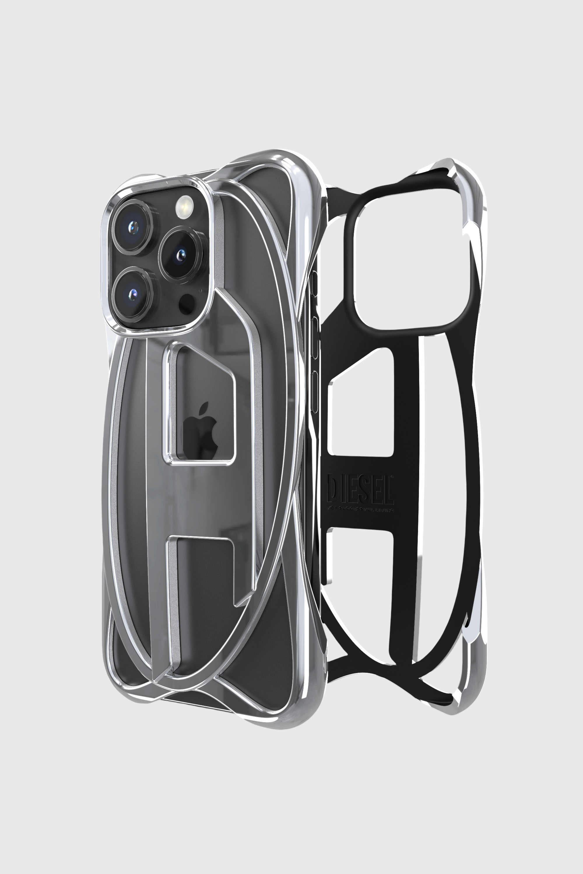 Diesel - 60267 CAGED D CASE, Unisex's Caged D Case iPhone 16 Pro in Grey - 1