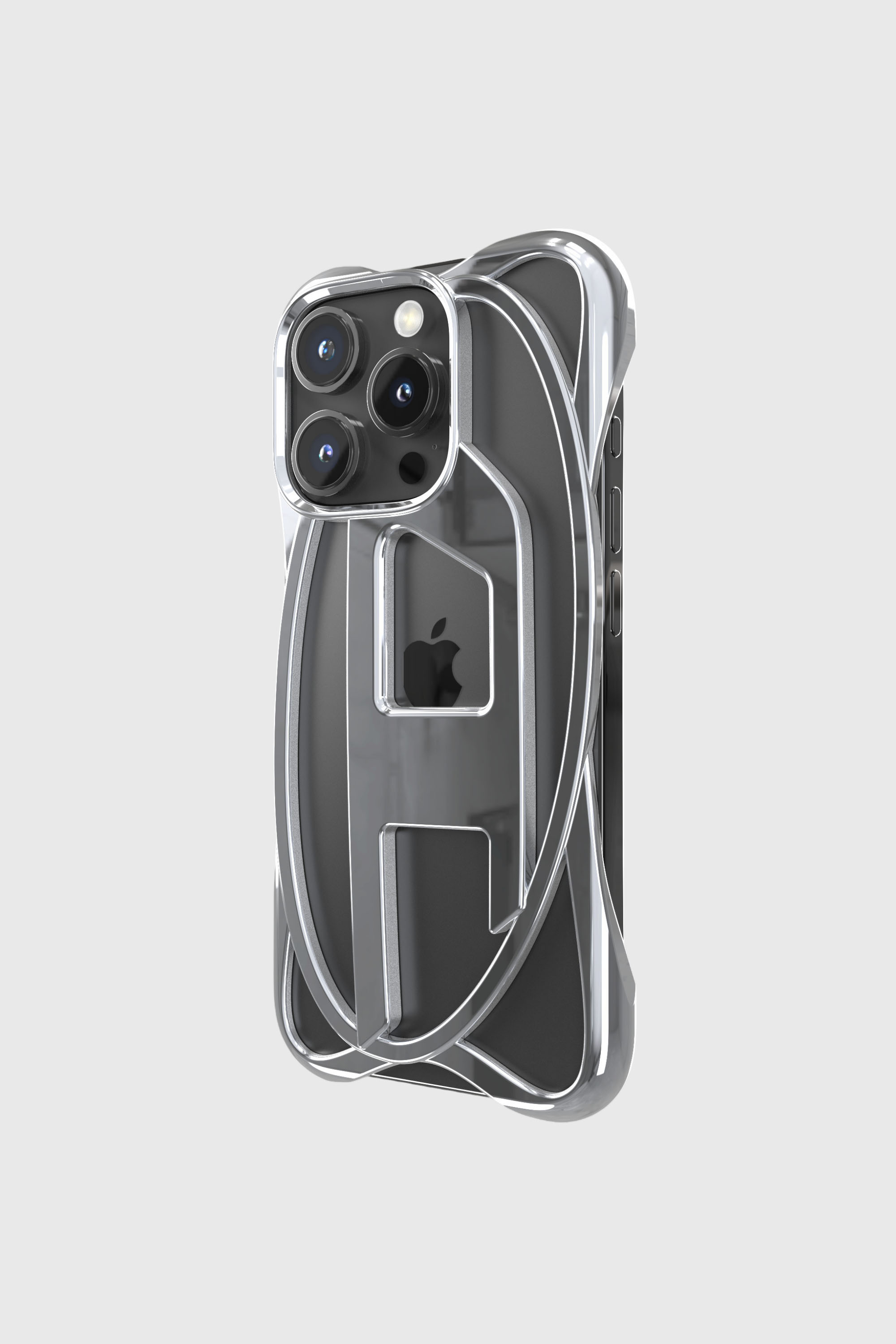 Diesel - 60267 CAGED D CASE, Unisex's Caged D Case iPhone 16 Pro in Grey - 3