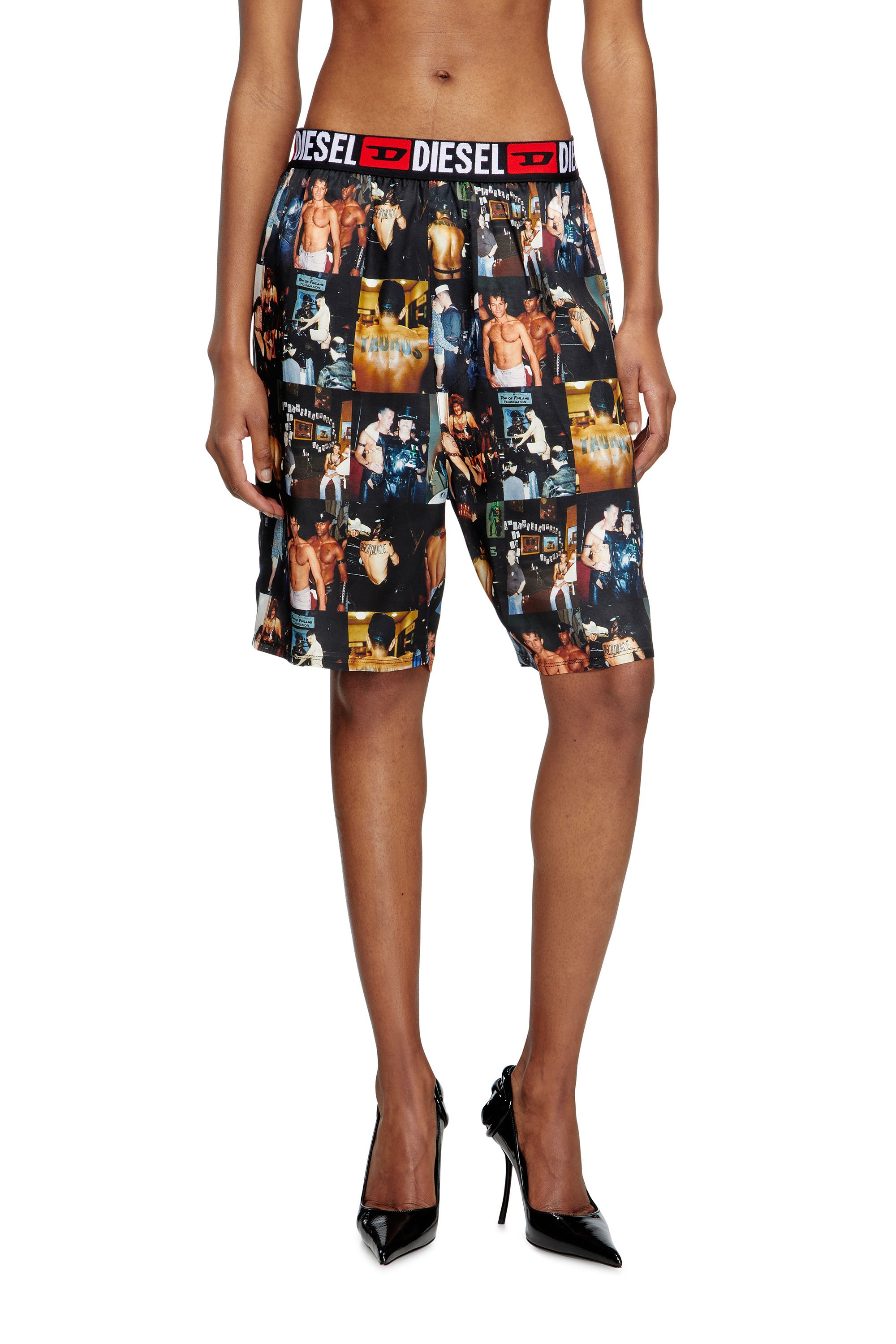 Diesel - PR-P-TOLL-SHOR-TOM25, Unisex's Bowling shirt with graphic prints in Black - 1