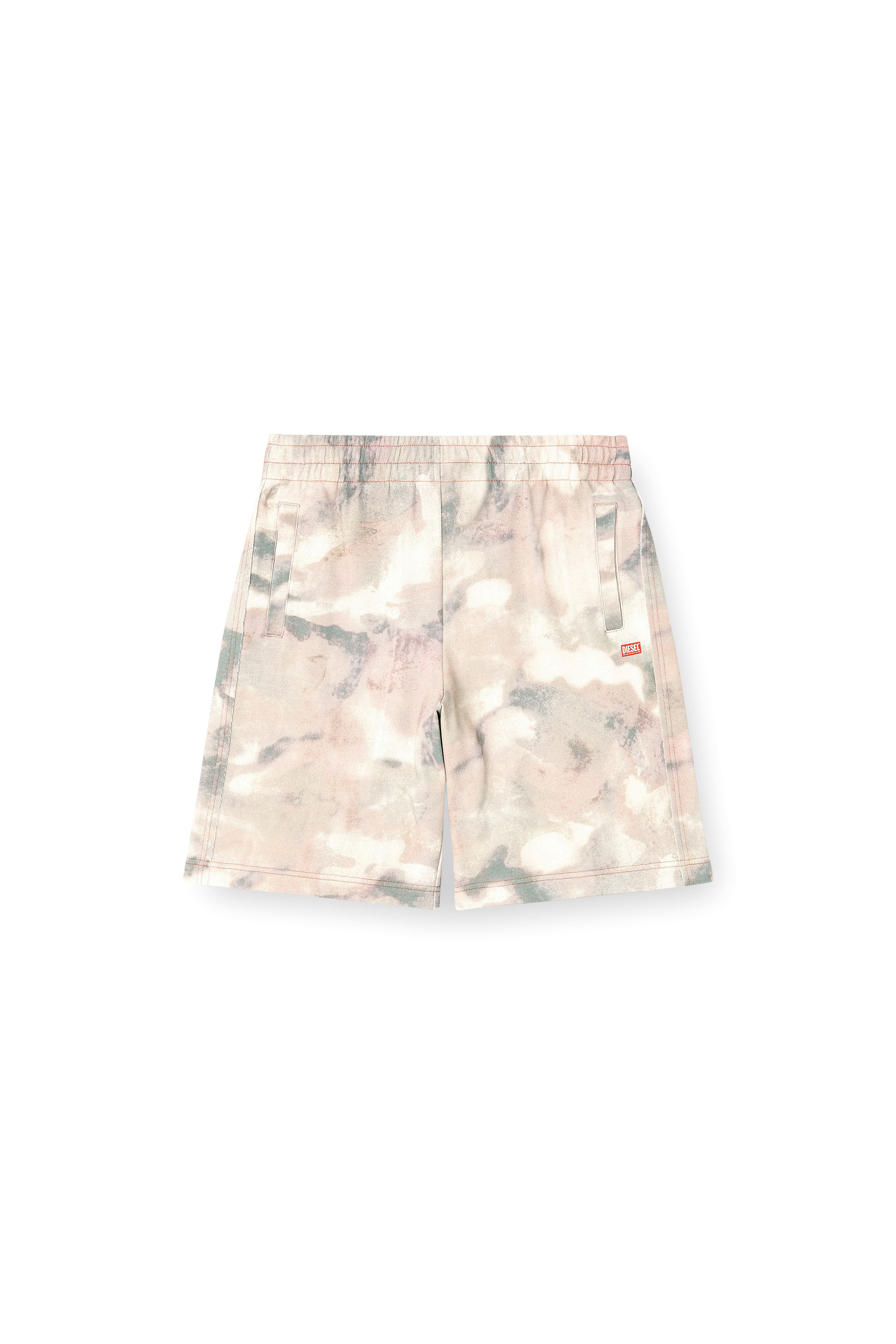 Diesel - P-CRONE-V1, Man's Sweat shorts with camo digital print in Beige/Brown - 3