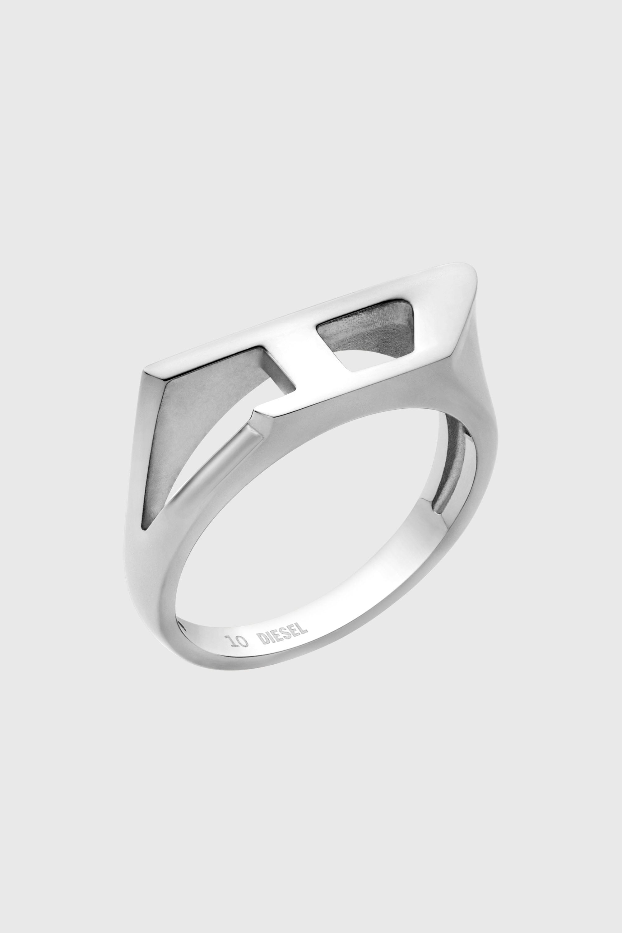 Diesel - DX1638040 JEWELLERY, Unisex's Stainless steel signet ring in Silver - 1