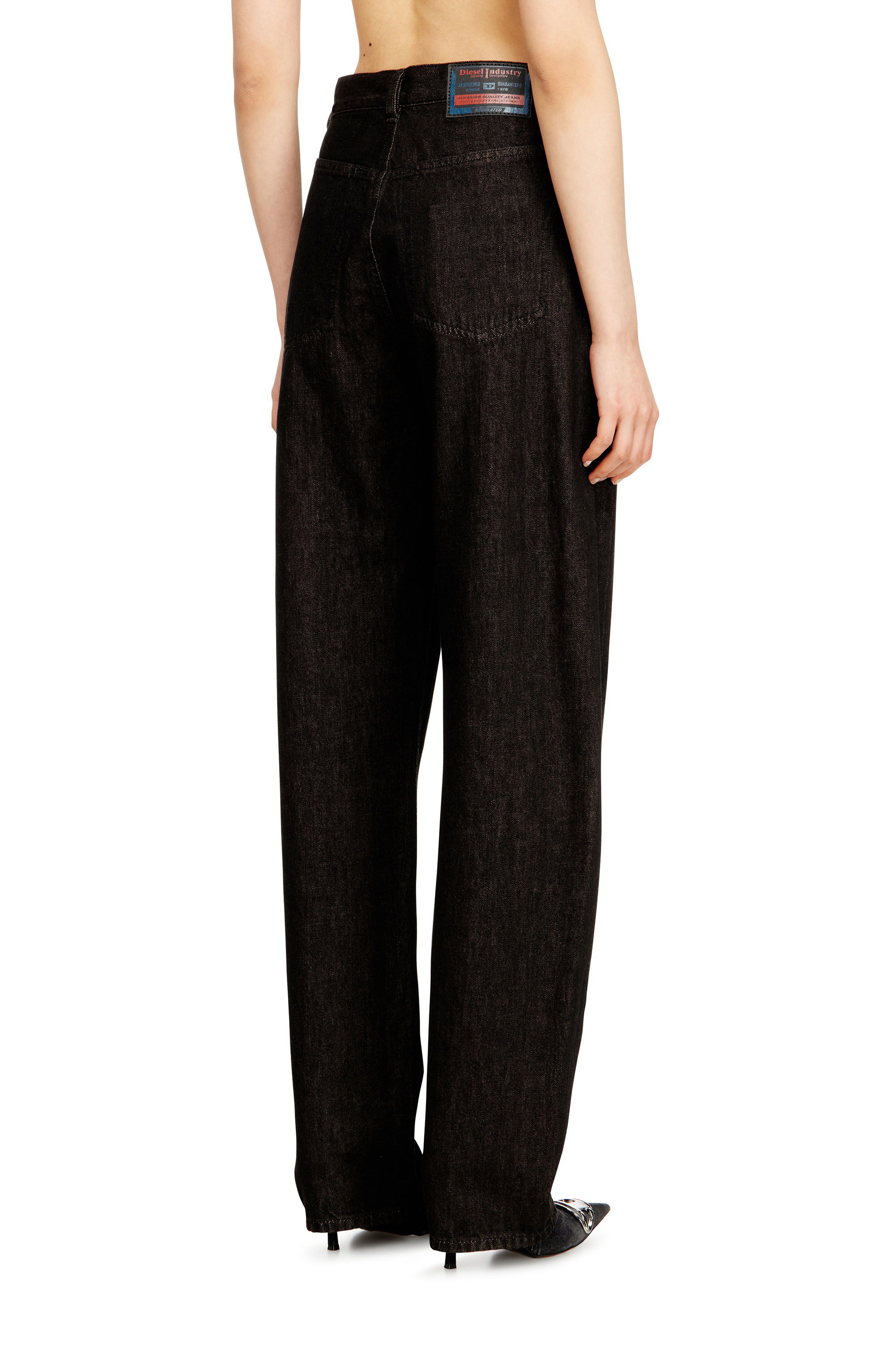 Diesel - Woman's Relaxed Jeans 1974 D-Ellz 09N25, Black/Dark grey - 4